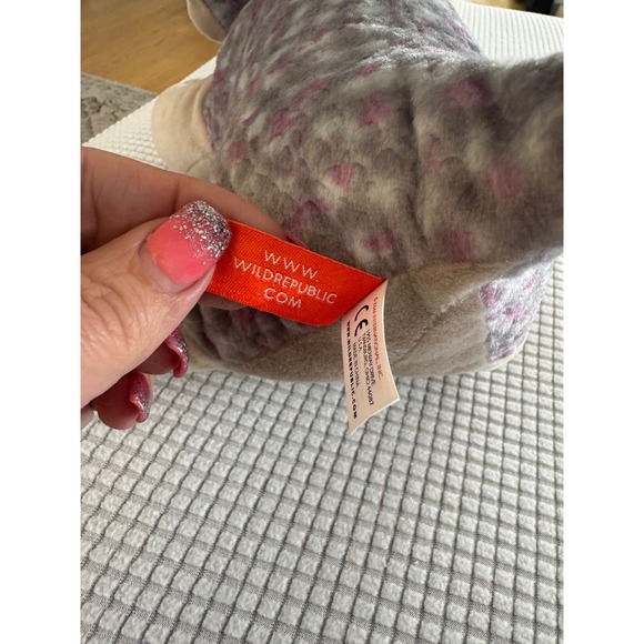 Wild Republic Triceratops Plush Dinosaur Stuffed Animal Toy Neutral‎ Colors - Picture 5 of 9